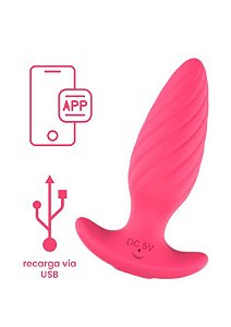 Plug com Vibro e controle via APP - Recarga USB -