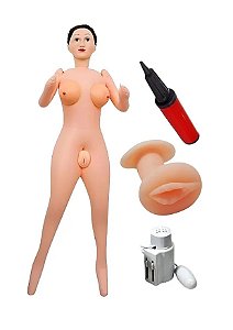 Boneca Inflável Loira ou Morena - Vagina e Ânus Realístico em CyberSkin -