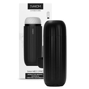 Masturbador com Sucção Sam Neo 2 PRO com Aquecimento e Aplicativo - 5 Modos de Sucção / Vibração - Svakom