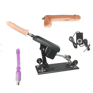 Máquina do Sexo de Multivelocidade Com 2 Pênis e 1 Estimulador Anal - MA100