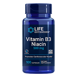Vitamina B3 Niacina 500mg 100 Cápsulas - Life Extension