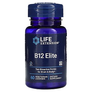 Vitamina B12 Elite 60 Pastilhas, Life Extension