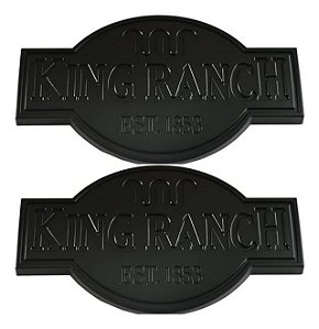 Par De Emblema King Ranch Preta