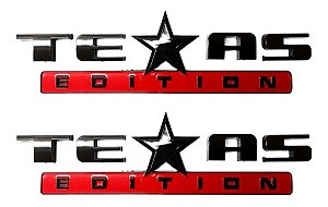 Par Emblema Texas Edition Preto / Vermelho