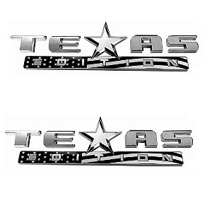 2 Emblema Texas Edition 3d Bandeira Americana Ram S10 Ranger