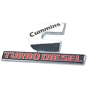 Emblema Cummins Turbo Diesel Ford Dodge Ram Prata
