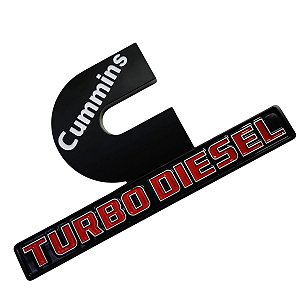 Emblema Cummins Turbo Diesel Ford Dodge Ram Preto