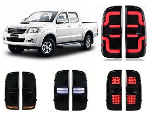 Lanterna Traseira Led Fumê Hilux 2009 2010 2011