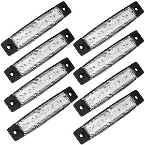 Kit 8 Luzes De Led Branco Para Barco Lancha Caminhonete