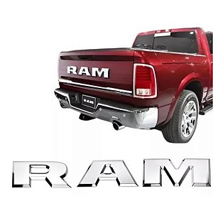 Emblema Para Tampa Traseira Dodge RAM Cromado