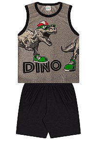 Conjunto Masculino Infantil Dinossauro - Mescla