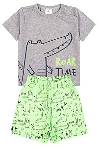 Conjunto Masculino Primeiros Passos Jacaré - Mescla