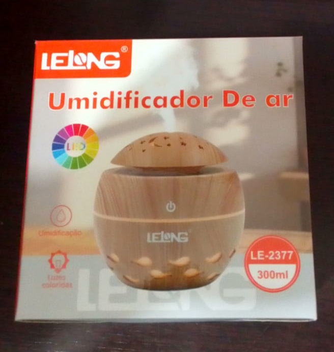 UMIDIFICADOR de AR com LUZ LED COLORIDO - 300 ml