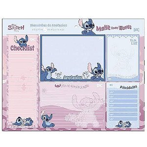 Placa Bloco de Anotações Stitch Lilás DAC