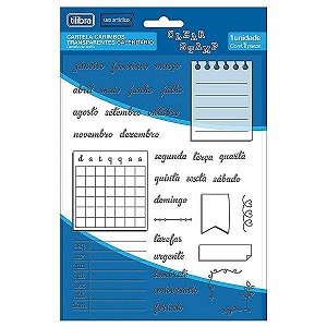 Cartela de Carimbos Transparentes Calendário Tilibra