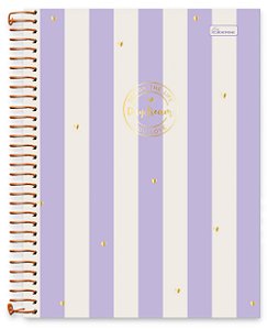 Caderno + Planner Universitário 10 matérias Daydream Cadersil Lilas