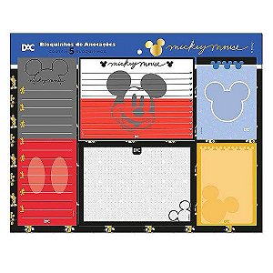 Placa Bloco de Anotações Mickey Mouse c/5 DAC