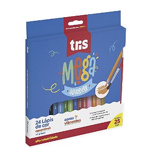 Lápis de Cor Aquarelável Mega Aquarell 24 cores Tris