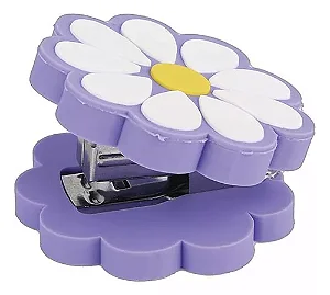 Mini Grampeador Flor Decorado Tilibra