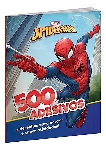 Livro Infantil de Colorir Homem Aranha 500 Adesivos Culturama