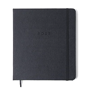 Agenda Planner Clássica Semanal Planejamento Datado 17x19,5 Preta Cícero
