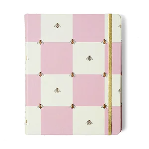 Caderno Organizador Melissa Pautado & Pontado 17x24 Casa das Abelhas Rosê Cicero