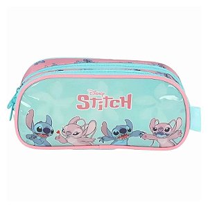 Estojo Duplo Stitch Verde Luxcel