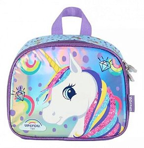 Lancheira de Costas Unicornio Violeta Luxcel