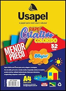 BLOCO PARA EDUCACAO ARTISTICA 8CORES A4 32FL. USAPEL