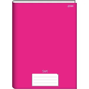 Caderno Brochurão Capa Dura Stiff Universitário 48 Folhas Rosa - Jandaia