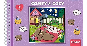 Livro de Colorir Comfy e Cozy 96 pg. Espiral Capa Dura 180 g Magic Kids