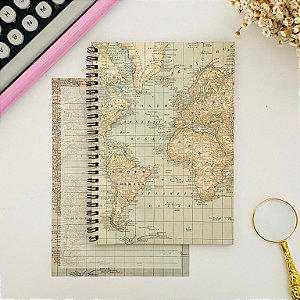 Cadernico Espiral Mapa Mundi Buendia