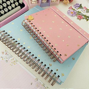 Caderno Wire-o Reposicionável 120 fl decoradas – Abelha Rainha Rosa A5 Buendia
