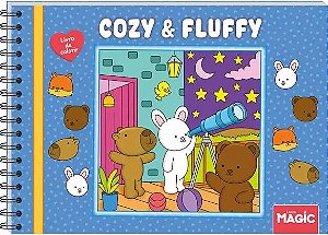 Livro de Colorir Cozy e Fluffy 96 pg. Espiral Capa Dura 180 g Magic Kids