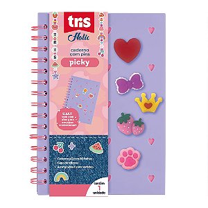 Caderno A5 Tris Picky Capa de Silicone 80 fls. Tris