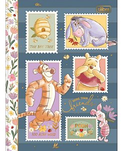 Caderno 1x1 Capa Dura Colegial Pooh 80 fls. Decorado Costurado 176 mm x 240 mm Tilibra