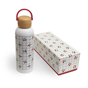 Garrafa Térmica Cereja 500ml aço inox Fina Ideia
