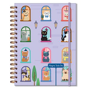 Caderno Folhas Removíveis Gato na Janela Fina Ideia