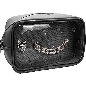 Estojo Box Itabag com Pin e Corrente Preto Obi do Brasil