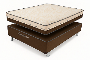 Conjunto Box Ortosleep Base+ Colchão Molas Ensacada