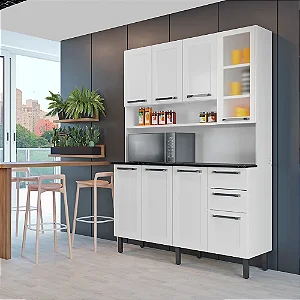 Kit Cozinha Itatiaia Florenca 140 Tampo 8 Portas 2 Gaveta Aço