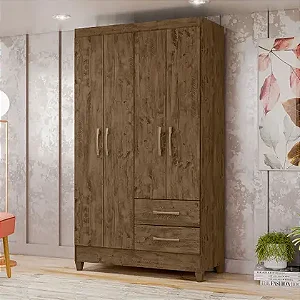 Roupeiro Moval Chile 4 Portas e 2 Gavetas com pes