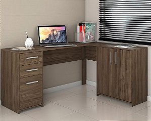 Mesa de Canto Notavel em L 2 Portas 3 Gavetas NT 2005