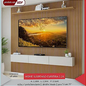 Home Valdemoveis Curtiba 2,24 de Largura Tv até 75 Polegadas