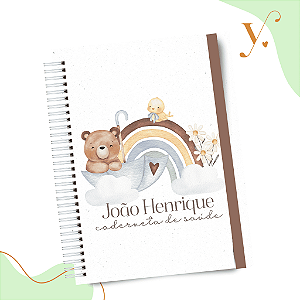 Caderneta de Vacinação - Ursinho Arco Íris