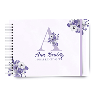 Livro do Bebê - Floral Roxo