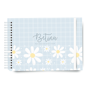 Livro do Bebê - Margaridas Azul