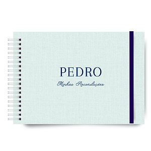 Livro do Bebê - Neutro Linho Azul Claro