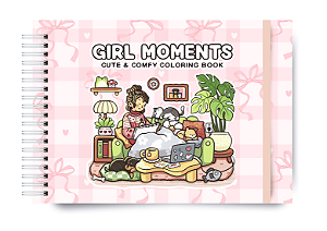 Livro de Colorir - Girls Moments - Xadrez Rosa