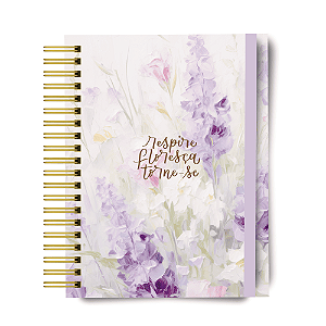 Agenda 2026 - Floral Tela Lilás - Personalizado